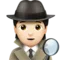 Detective: Light Skin Tone emoji on iPhone