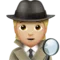 Detective: Medium-Light Skin Tone emoji on Apple iOS 16.4