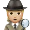 Detective: Medium-Light Skin Tone emoji on iPhone