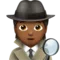 Detective: Medium-Dark Skin Tone emoji on Apple iOS 14.6