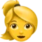 ️ Woman: Blond Hair emoji on Apple iOS 10.0