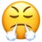 Cara amb vapor pel nas emoji a Apple iOS 16.4