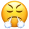 Muka dengan Wap Dari Hidung emoji di Apple iOS 17.4