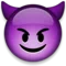 Faccina sorridente con le corna emoji su Apple iOS 5.1