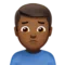 ️ Man Frowning: Medium-Dark Skin Tone emoji on Apple iOS 13.2