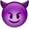 Faccina sorridente con le corna emoji su Apple iOS 10.3