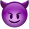 Faccina sorridente con le corna emoji su Apple iOS 12.1