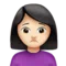 Woman Frowning: Light Skin Tone emoji on iPhone
