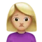 ️ Woman Frowning: Medium-Light Skin Tone emoji on Apple iOS 13.3
