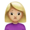 ️ Woman Frowning: Medium-Light Skin Tone emoji on Apple iOS 17.4