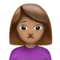 ️ Woman Frowning: Medium Skin Tone emoji on Apple iOS 17.4