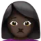 ️ Woman Frowning: Dark Skin Tone emoji on Apple iOS 10.0