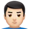 ️ Uomo che fa il broncio: carnagione chiara emoji su Apple iOS 10.0
