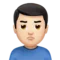 ️ Lelaki Merajuk: Ton Kulit Cerah emoji di Apple iOS 13.3