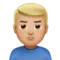 ️ Man Pouting: Medium-Light Skin Tone emoji on Apple iOS 13.1