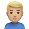 Man Pouting: Medium-Light Skin Tone emoji on iPhone