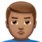 ️ Man Pouting: Medium Skin Tone emoji on Apple iOS 10.0