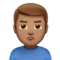 ️ Muž s našpulenými rty: Střední odstín pleti emoji na Apple iOS 11.2
