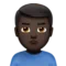 Man Pouting: Dark Skin Tone emoji on iPhone