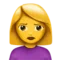 Woman Pouting emoji on iPhone