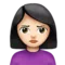女人嘟嘴：浅肤色 iPhone 上的表情符号 (iOS 14.2)