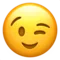Winking Face emoji on Apple iOS 17.4