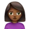 Woman Pouting: Medium-Dark Skin Tone emoji on iPhone