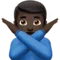 Man Gesturing No: Dark Skin Tone emoji on iPhone