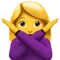 Woman Gesturing No emoji on iPhone