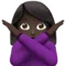 Woman Gesturing No: Dark Skin Tone emoji on iPhone