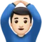 Man Gesturing OK: Light Skin Tone emoji on iPhone