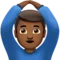 Man Gesturing OK: Medium-Dark Skin Tone emoji on iPhone