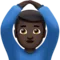 Man Gesturing OK: Dark Skin Tone emoji on iPhone (iOS 13.1)