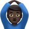 Man Gesturing OK: Dark Skin Tone emoji on iPhone