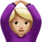Woman Gesturing OK: Medium-Light Skin Tone emoji on iPhone