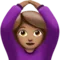 Woman Gesturing OK: Medium Skin Tone emoji on iPhone