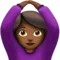 Woman Gesturing OK: Medium-Dark Skin Tone emoji on iPhone