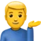 Man Tipping Hand emoji on iPhone