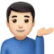 Pria yang Memberi Tip: Warna Kulit Cerah emoji di iPhone (iOS 14.5)