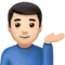 Man Tipping Hand: Light Skin Tone emoji on iPhone