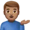 ️ Man Tipping Hand: Medium Skin Tone emoji on Apple iOS 10.0
