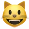 Uśmiechnięty kot emoji na Apple iOS 16.4