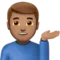 ️ Man Tipping Hand: Medium Skin Tone emoji on Apple iOS 17.4