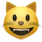 Grinning Cat emoji on iPhone