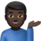 ️ Man Tipping Hand: Dark Skin Tone emoji on Apple iOS 12.1