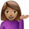 ️ Woman Tipping Hand: Medium Skin Tone emoji on Apple iOS 12.2