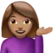 Woman Tipping Hand: Medium Skin Tone emoji on iPhone