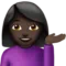 ️ Woman Tipping Hand: Dark Skin Tone emoji on Apple iOS 17.4