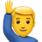 ️ Man Raising Hand emoji on Apple iOS 17.4
