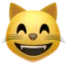 Grinning Cat with Smiling Eyes emoji on iPhone